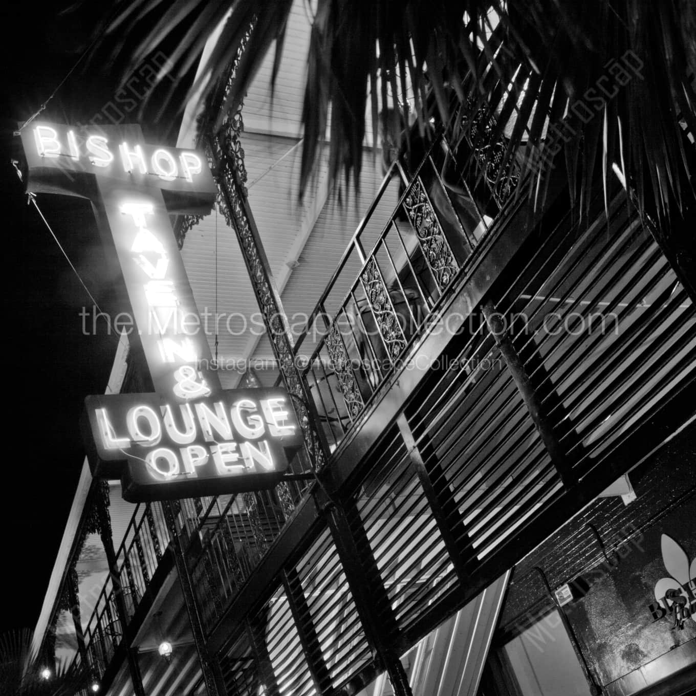 Bishop Tavern And Lounge black and white: Square crop